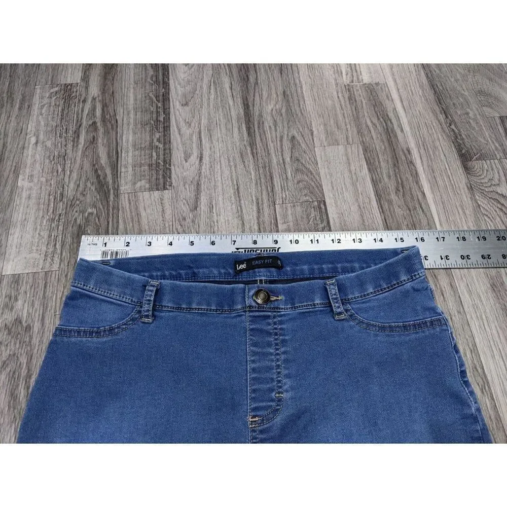 Lee Womens Size Medium Easy Fit‎ Stretch Skinny Denim Blue Jeans